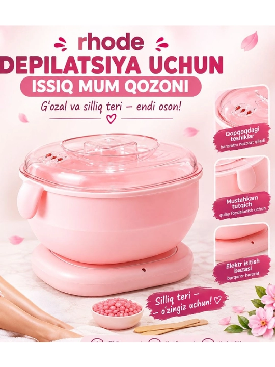 Silikon depilatsiya qozonchasi — mumni eritish va isitish uchun qulay idish