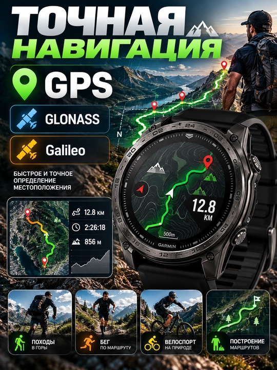 GS TACTIX8 - premium multisport aqlli soati