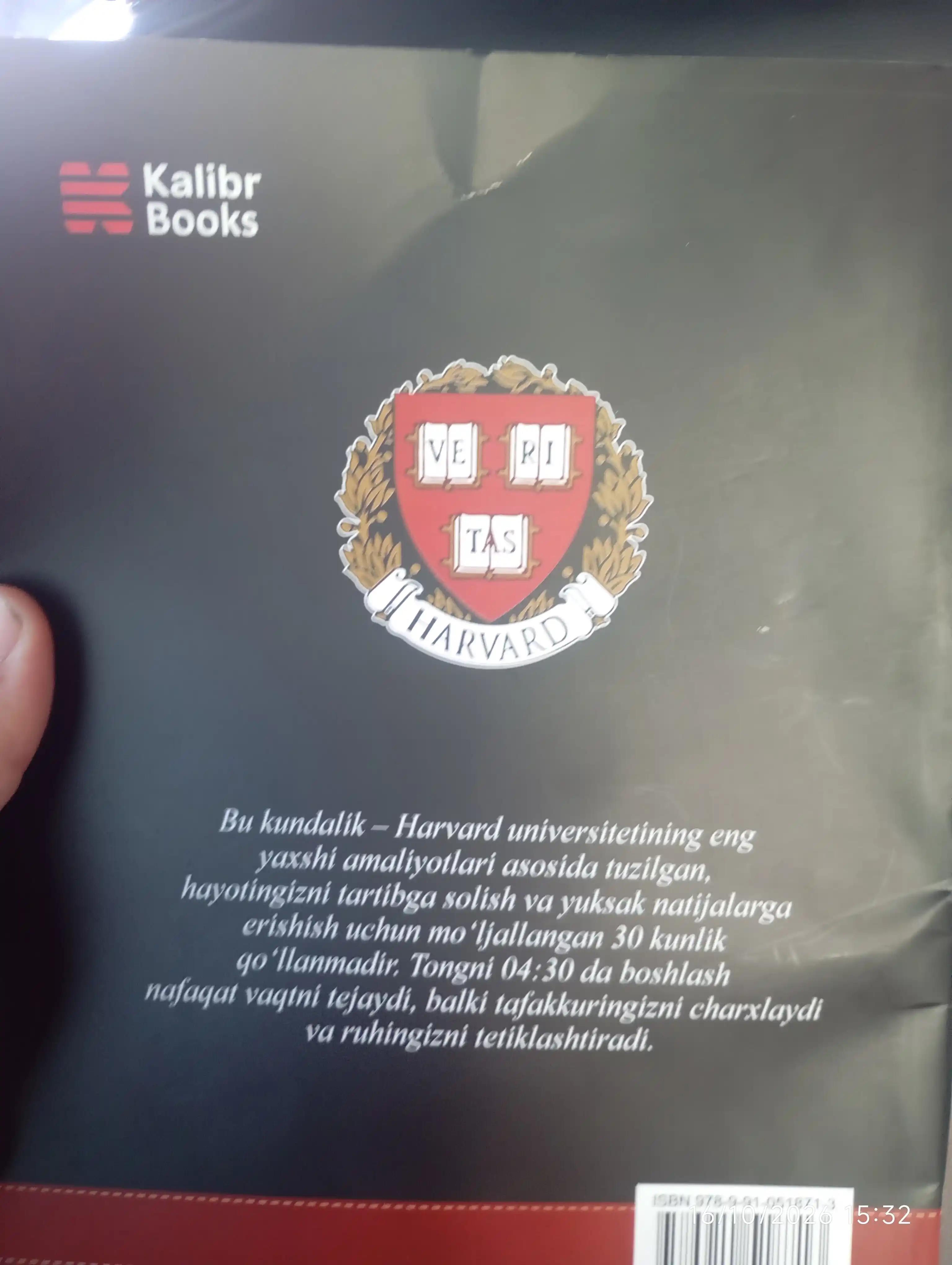 Harvard metodi — 30 kunlik kundalik daftari, o‘zbek tilida