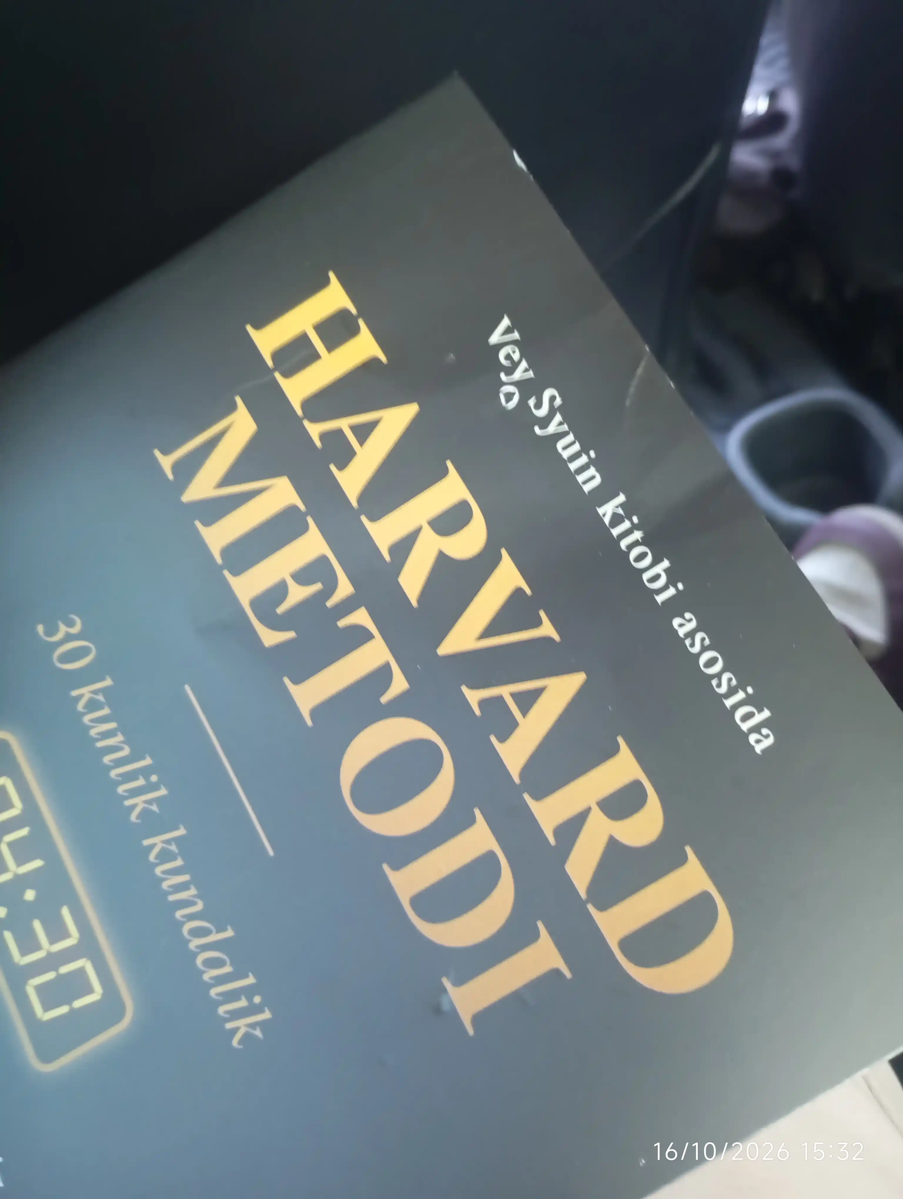 Harvard metodi — 30 kunlik kundalik daftari, o‘zbek tilida