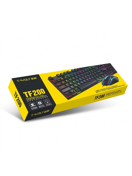 O‘yinchilar va kompyuter uchun simli RGB LED o‘yin klaviaturasi