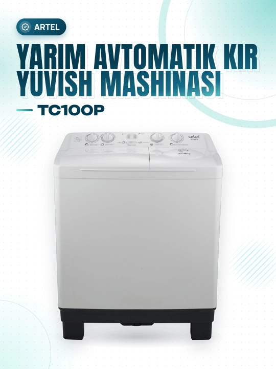 Artel TC100P yarim avtomatik kir yuvish mashinasi - 
