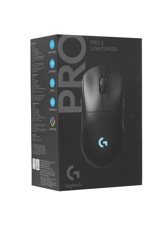 Беспроводная игровая мышь Logitech G PRO 2 LIGHTSPEED, HERO 2, черная
