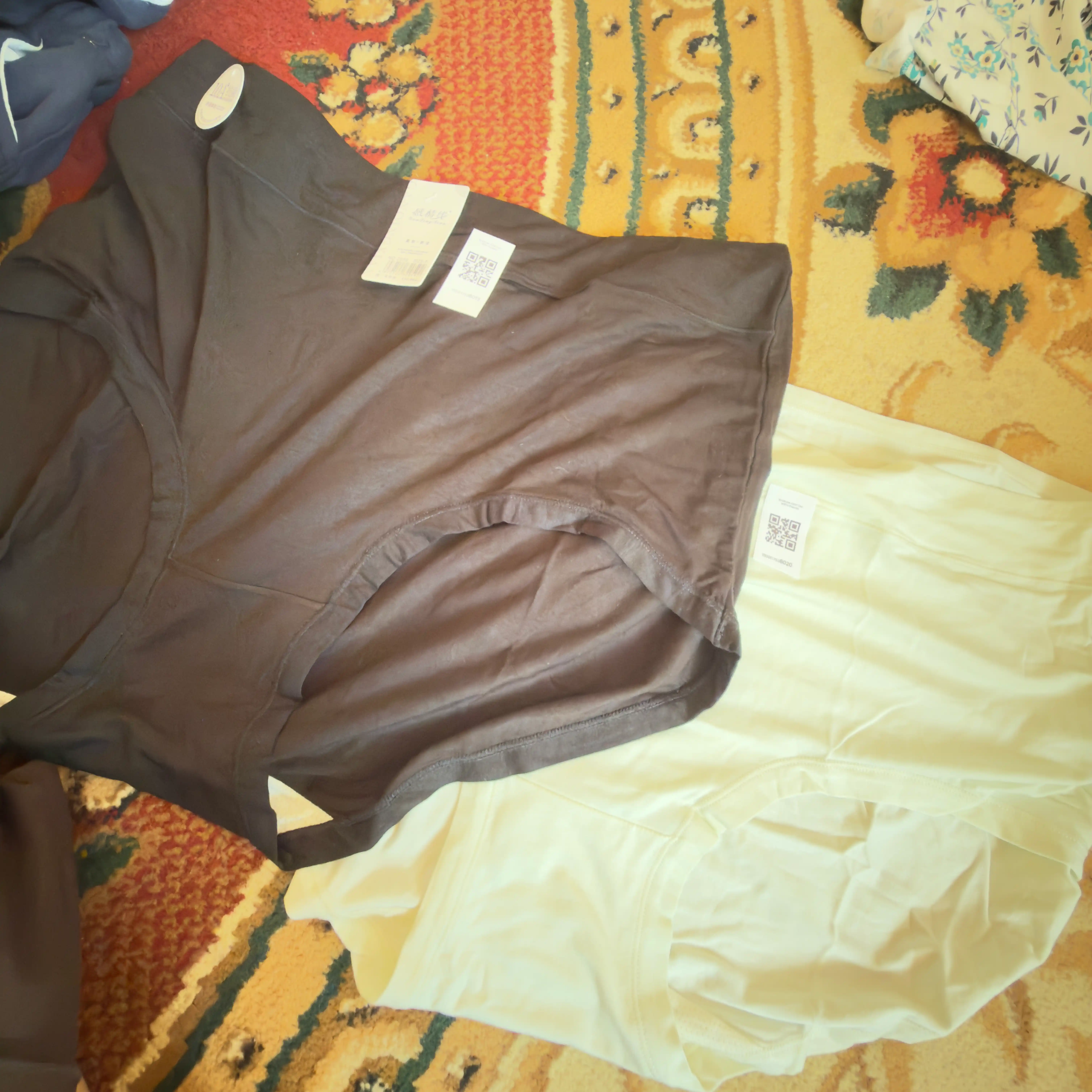 Ayollar katta o'lchamli trusiklari, yuqori posadkali paxtali ichki kiyim, 2XL-5XL