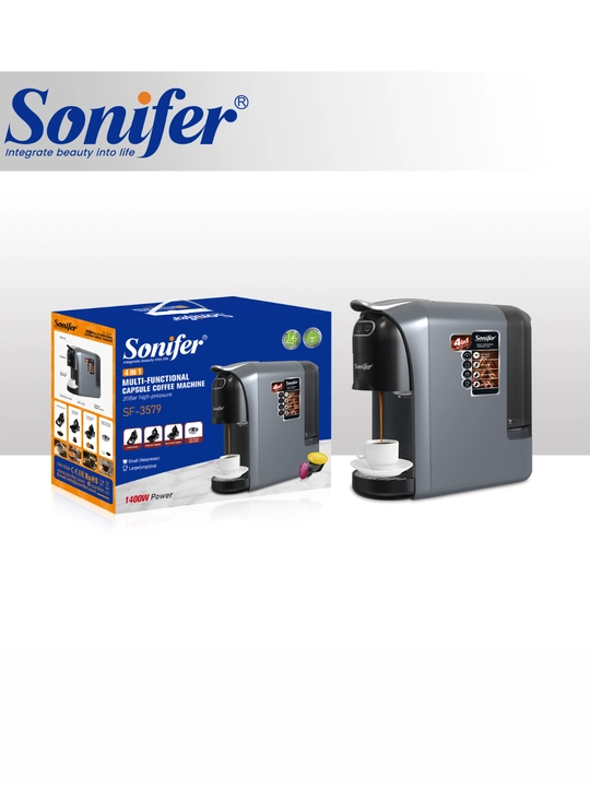Sonifer SF-3579 4 in 1 kapsulali kofemashina, 1400 Vt, 19 bar