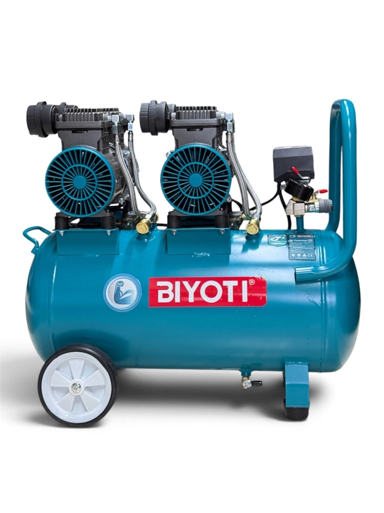 Компрессор воздушный BIYOTI BYT-AC50L, безмасляный, 50 л, 2600 Вт, 8 бар