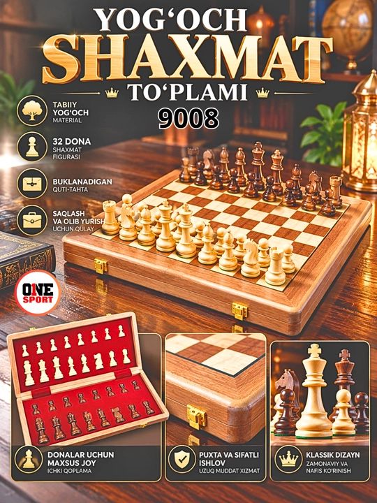 Shaxmat to‘plami, shaxmat doskasi va donalari, mantiqiy stol o‘yini