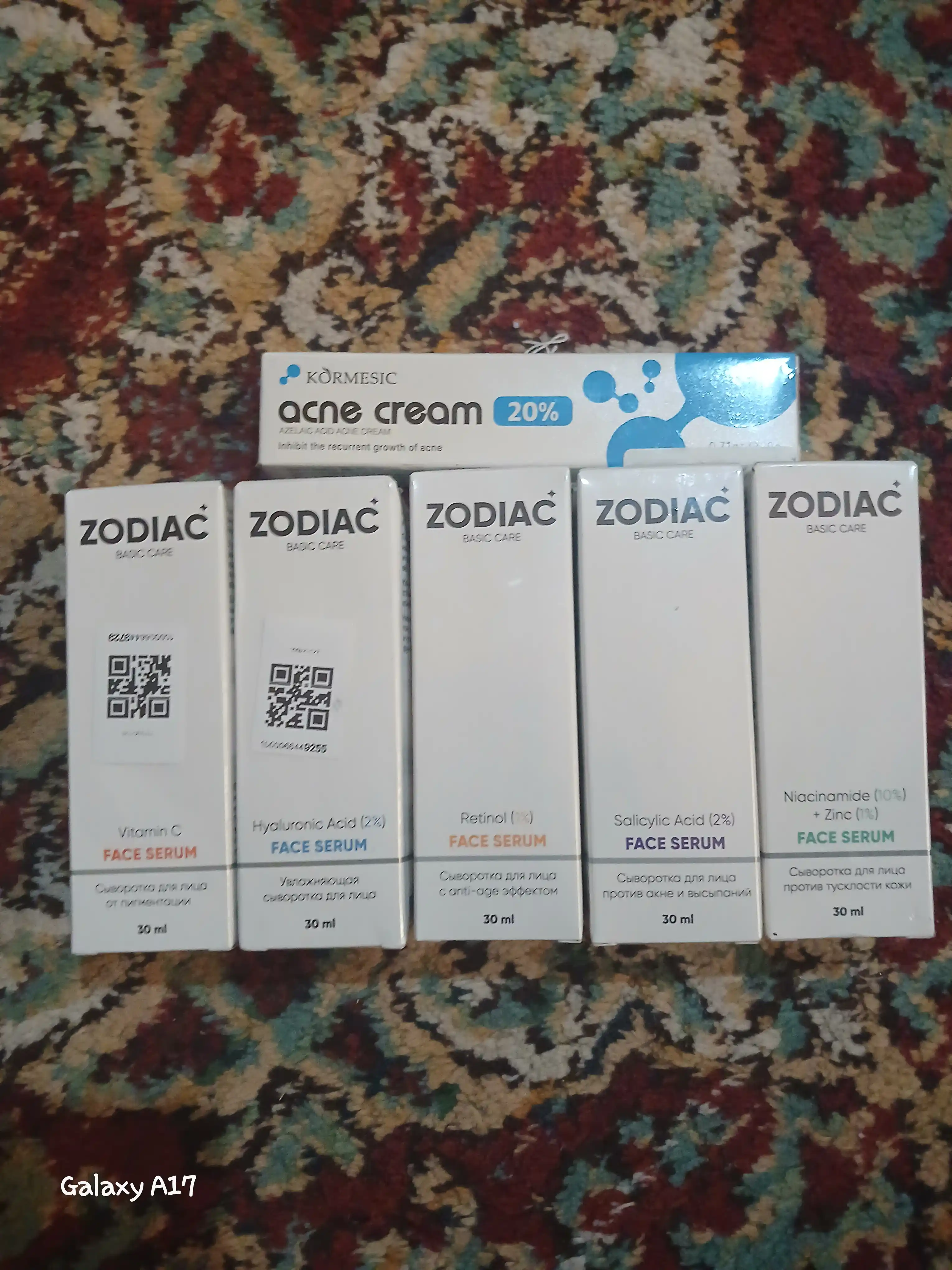 Сыворотка для кожи лица ZODIAC, омолаживающая, против акне, ниацинамид 10%, цинк 1%, 30 мл