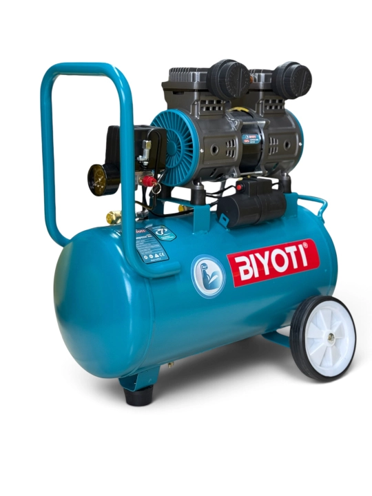 Компрессор воздушный BIYOTI BYT-AC24L, безмасляный, 24 л, 1300 Вт, 8 бар