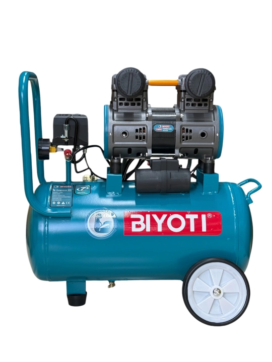 Компрессор воздушный BIYOTI BYT-AC24L, безмасляный, 24 л, 1300 Вт, 8 бар