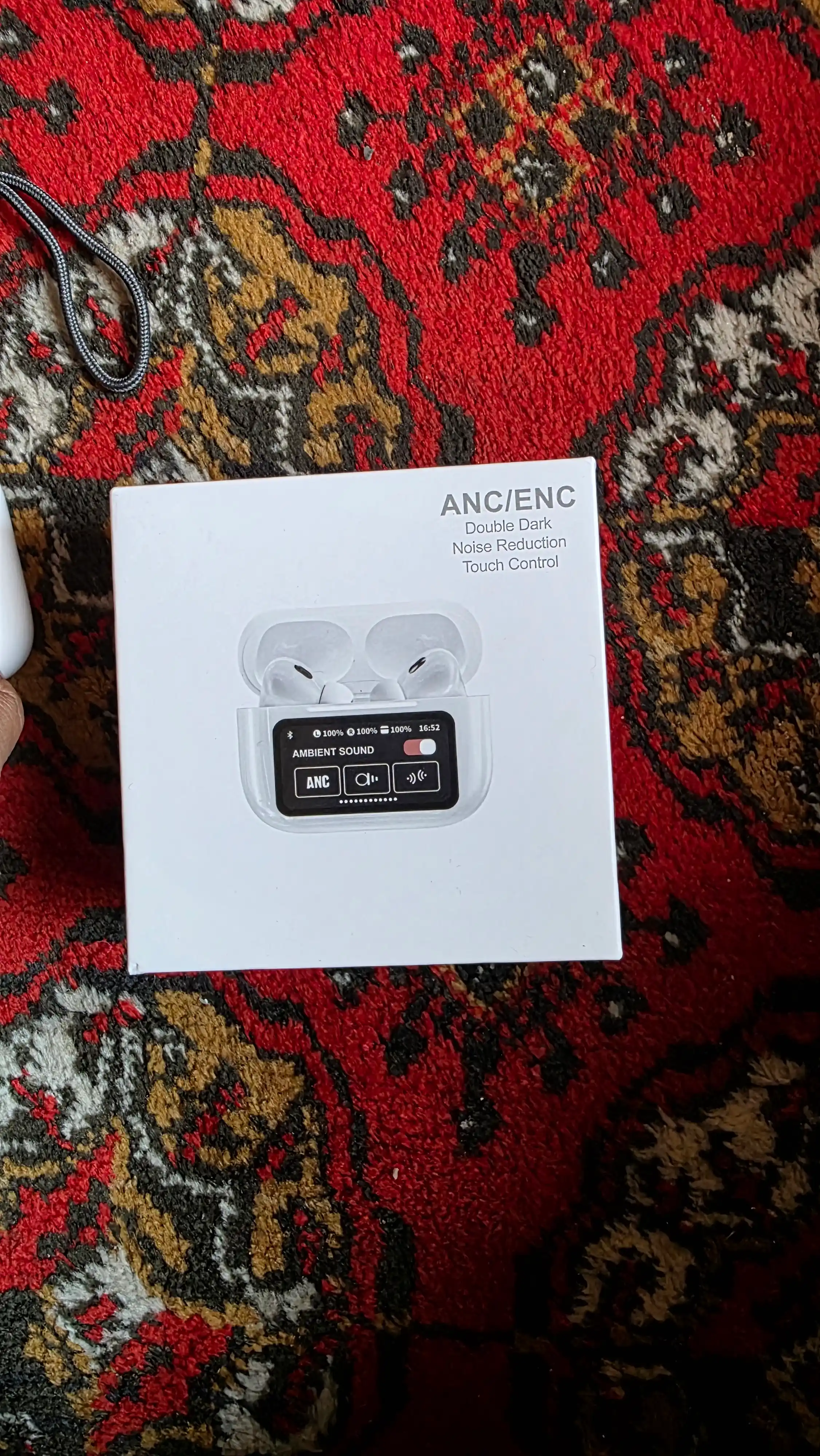 A9 PRO simsiz quloqchin, Bluetooth 5.4, ANC shovqinni kamaytirish, ekranli zaryad qutisi