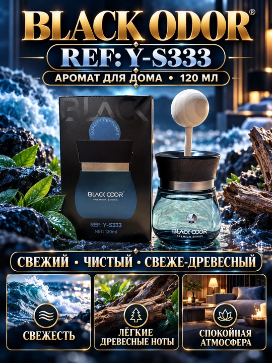 BLACKODOR Premium seriyali havo spreyi, 120 ml shishali - 
