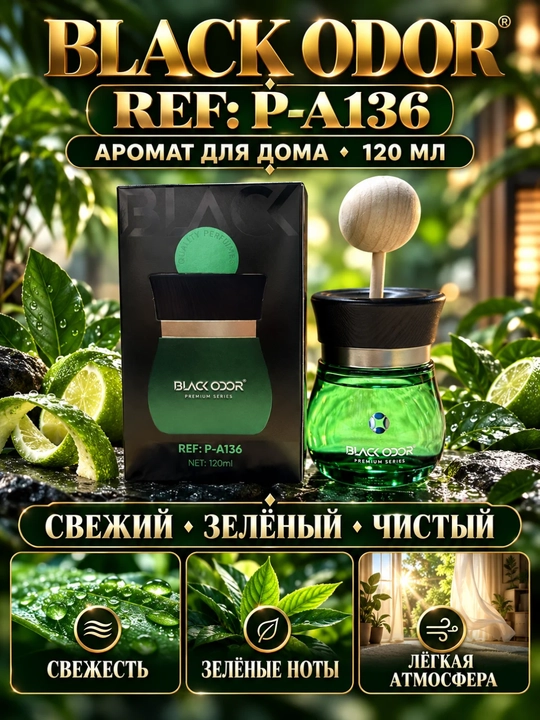 BLACKODOR Premium seriyali havo spreyi, 120 ml shishali - 