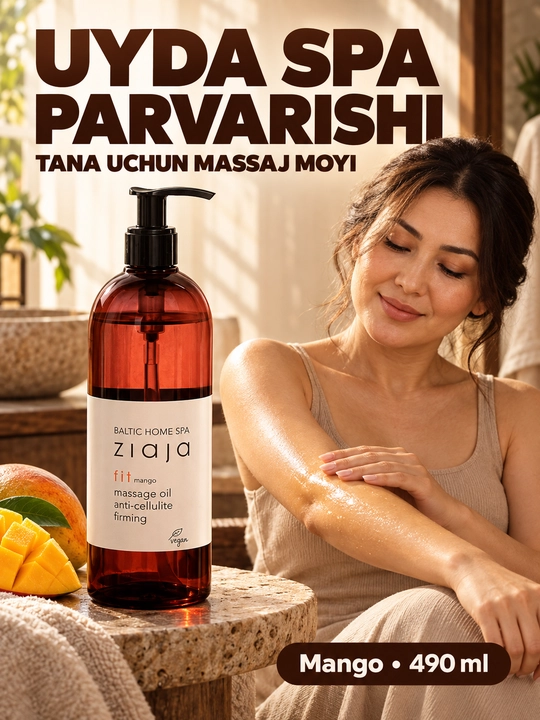 Массажное масло для тела антицеллюлитное Ziaja Baltic Home Spa Fit, манго, 490 мл