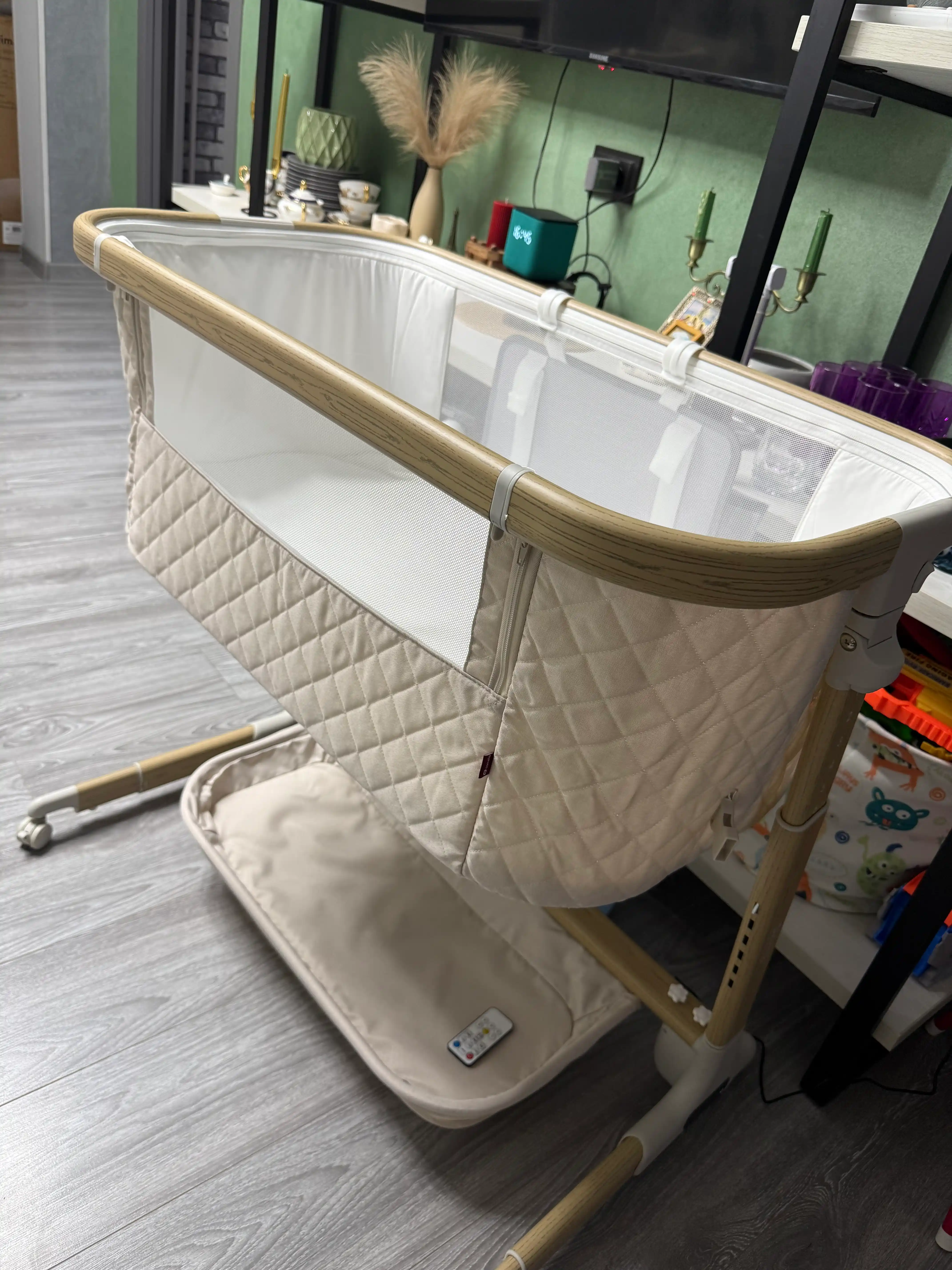 Детская приставная электрическая кроватка Carrello, манеж кровать, 0 месяцев