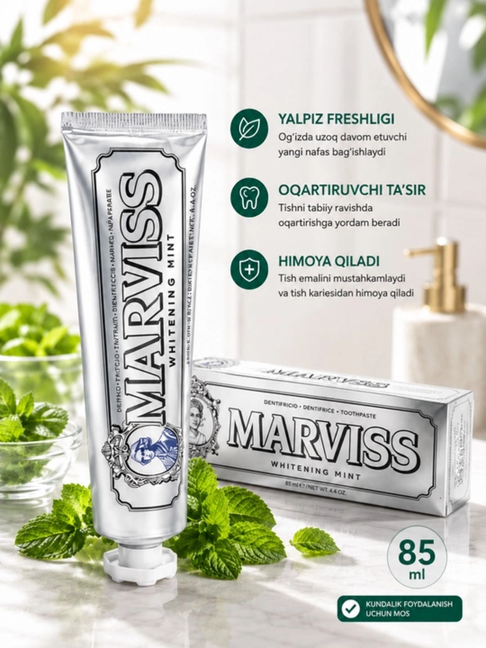 MARVIS зубная паста - классический настой мяты, 85 мл - 