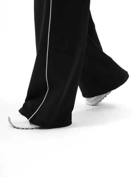 Ayollar uchun keng triko sport shimlari, oversize model, qulay kundalik sport kiyimi