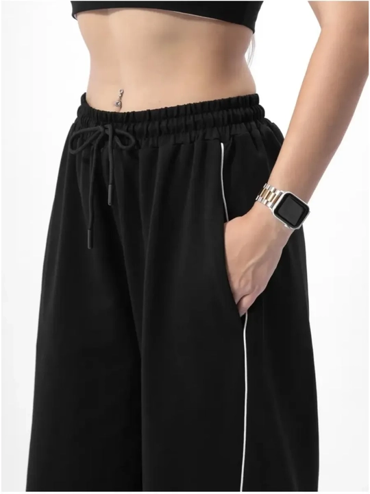 Ayollar uchun keng triko sport shimlari, oversize model, qulay kundalik sport kiyimi