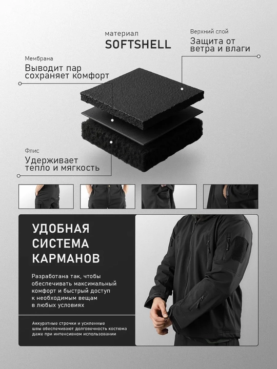 Taktik to'plam Softshell kurtka va shimlar, qishki, suv o'tkazmaydigan, izolyatsiyalangan