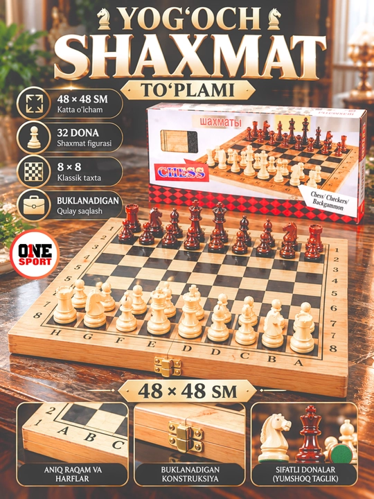 Shaxmat to‘plami, shaxmat doskasi va donalari, mantiqiy stol o‘yini