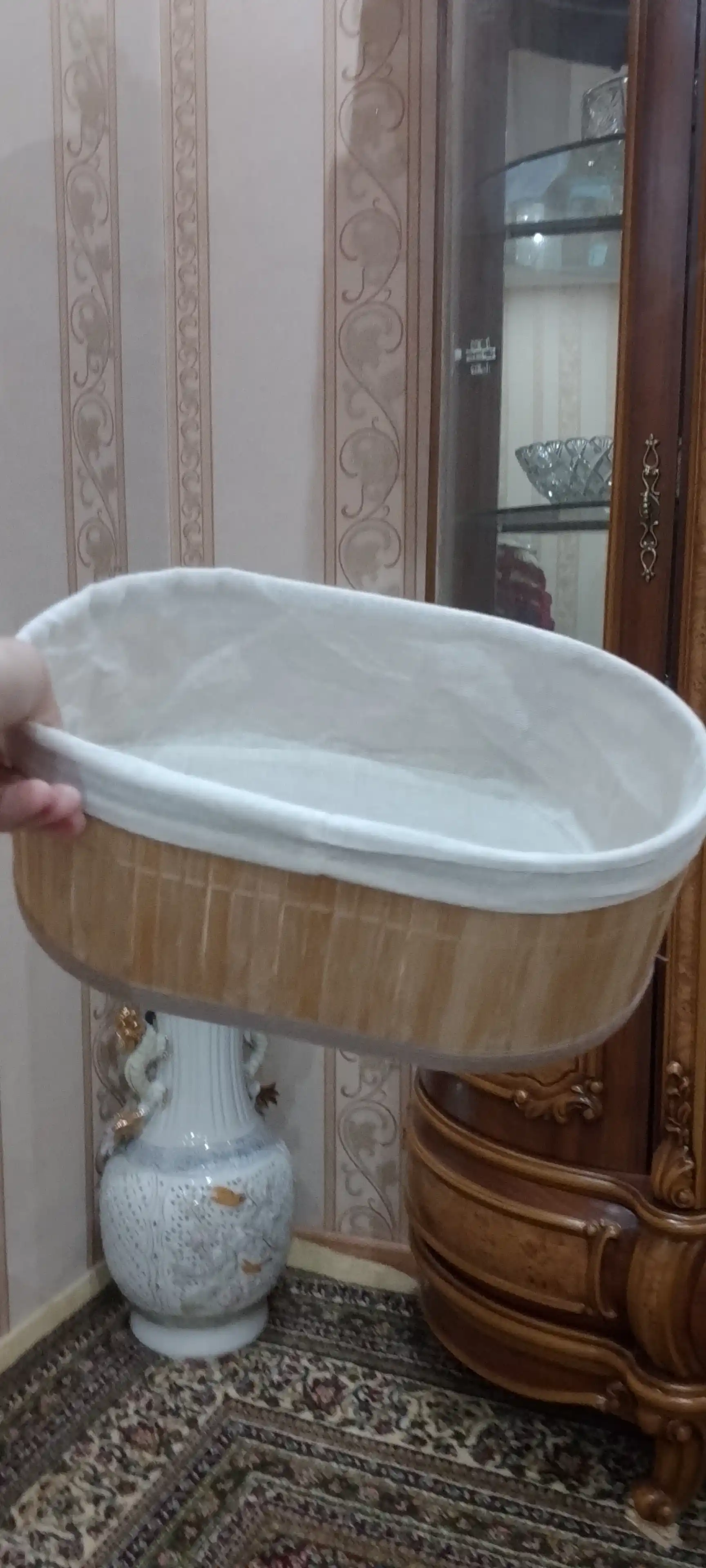 Набор из 3 плетеных бамбуковых корзин, для хранения, для ванной и кухни