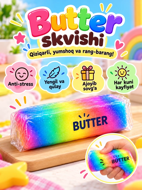 Антистресс Squishy масла, мягкая игрушка сквиши для снятия стресса