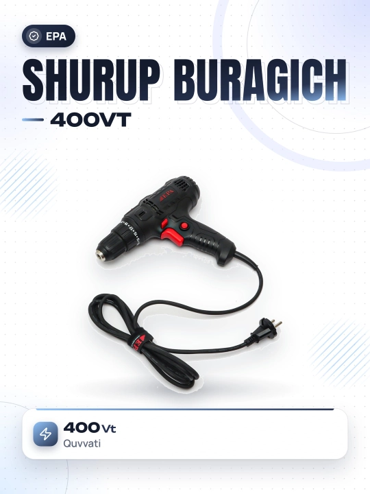 Дрель-шуруповерт EPA EDSH-10P-1, 400 Вт