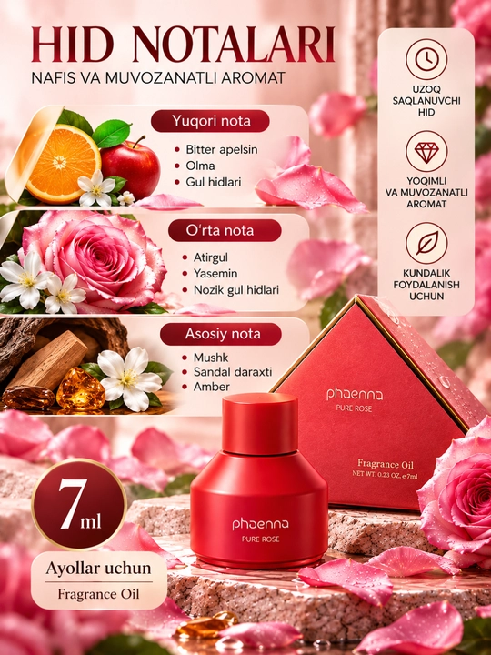 Phaenna Bombshell интимное парфюмерное масло для женщин, 10 мл, компактный аромат