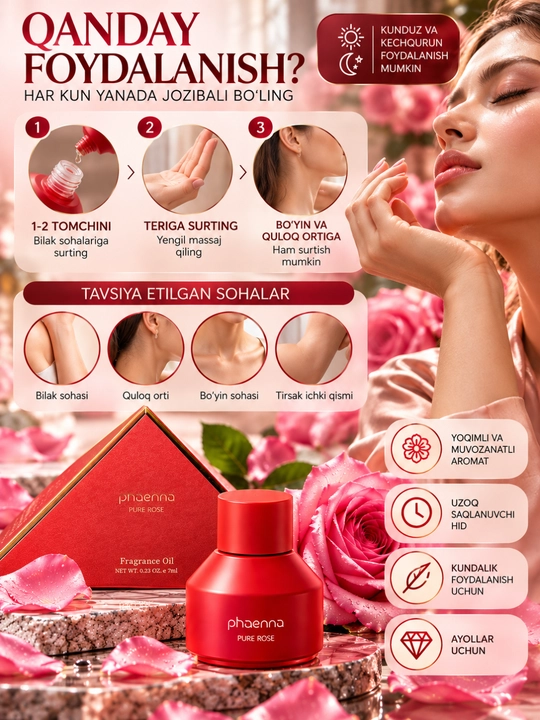Phaenna Bombshell интимное парфюмерное масло для женщин, 10 мл, компактный аромат