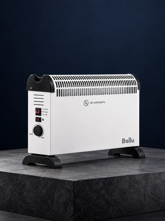 Ballu LHP-M 2000 konvektor, ventilyator va termostatli elektr isitgich, 2000 Vt