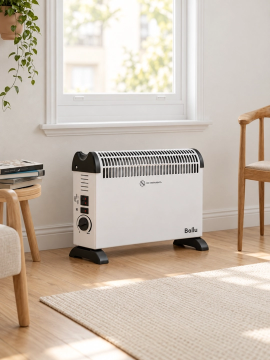 Ballu LHP-M 2000 konvektor, ventilyator va termostatli elektr isitgich, 2000 Vt