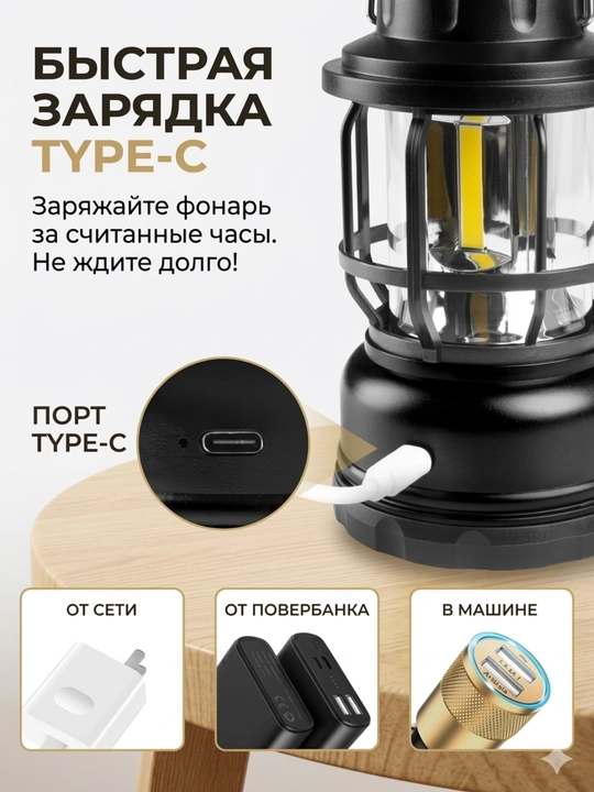 Ретро-фонарь для кемпинга