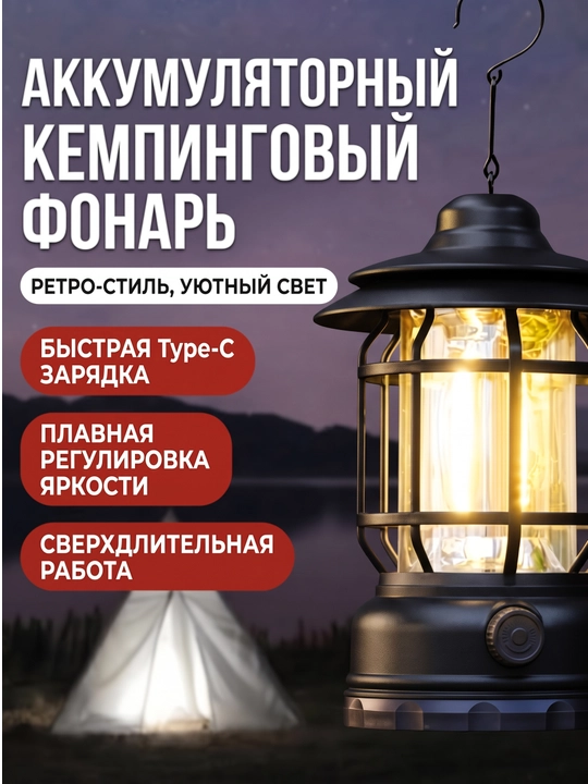 Ретро-фонарь для кемпинга