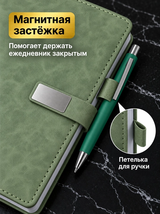 Подарочный набор: ежедневник и ручка в коробке, красный