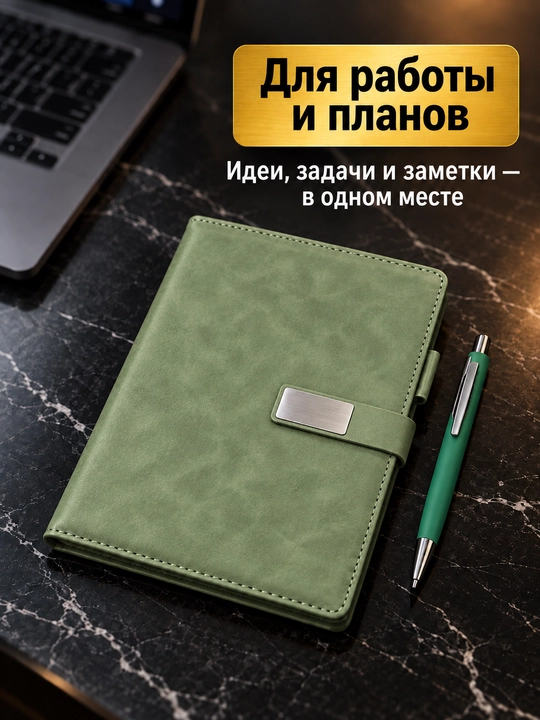 Kundalik va ruchkali sovg‘a to‘plami, qutida, qizil - 