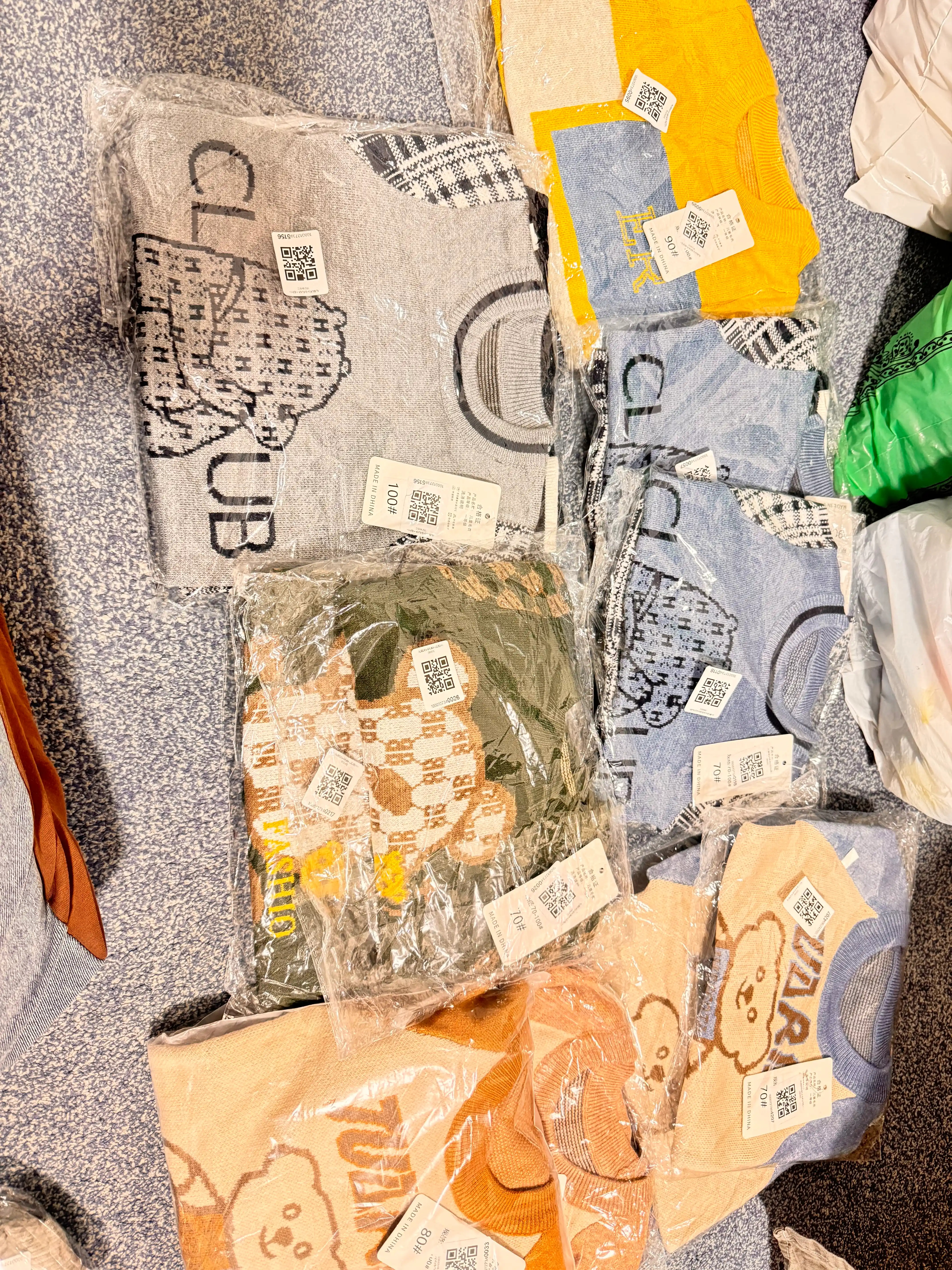 Chaqaloqlar uchun kuzgi va qishki trikotaj kostyum kofta va shim 3 oydan 24 oygacha