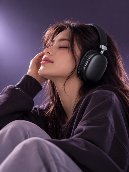Simsiz Bluetooth naushnik Max, katta quloqchin, mikrofonli shovqinni bekor qiluvchi