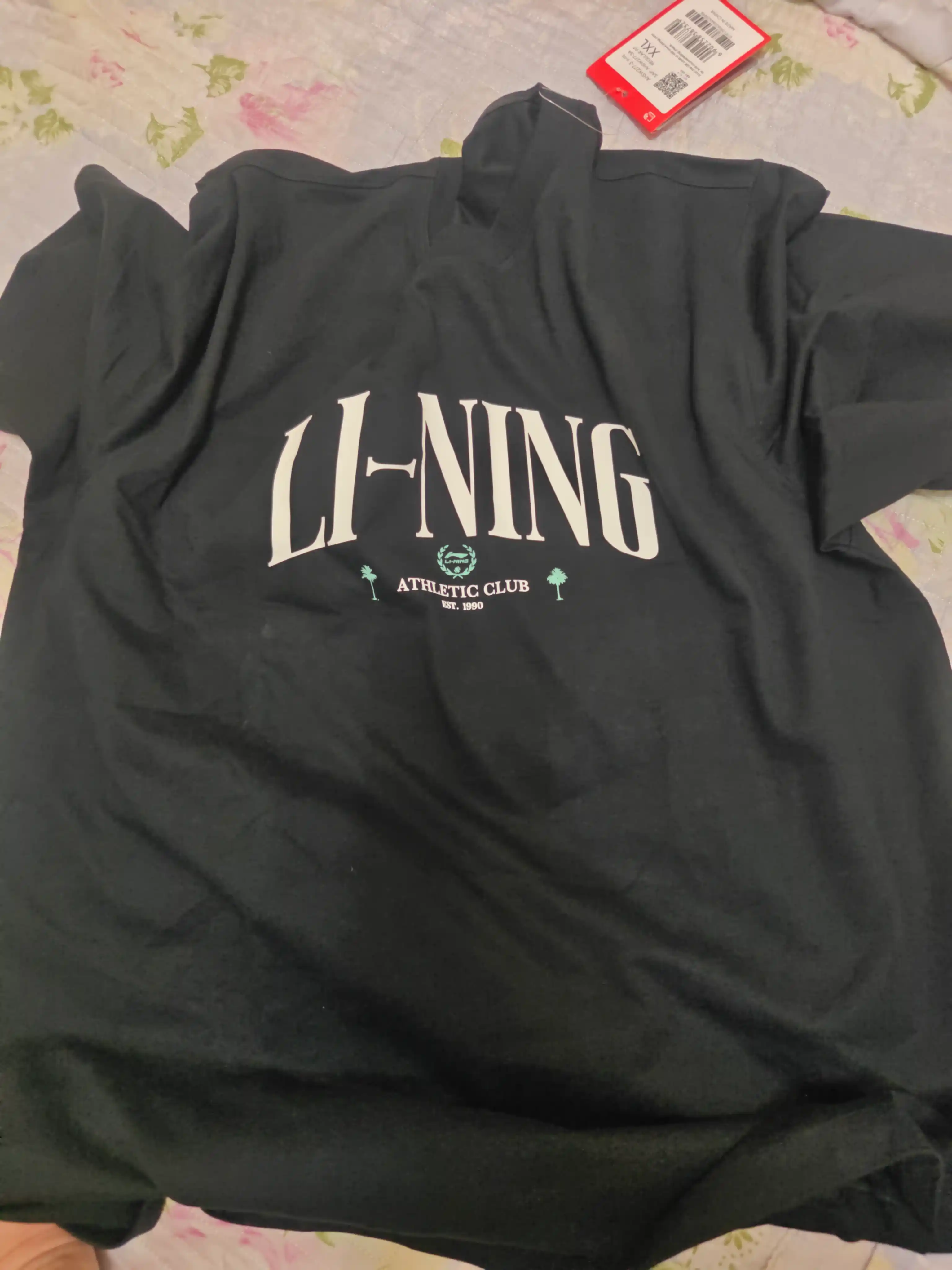 Li-Ning AHSW277 erkaklar uchun futbolka ATDRY texnologiyali nafas oluvchi sport futbolkasi