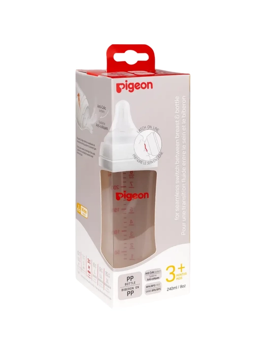 Pigeon, пластиковая бутылочка для кормления, PP, 160/240 мл - 