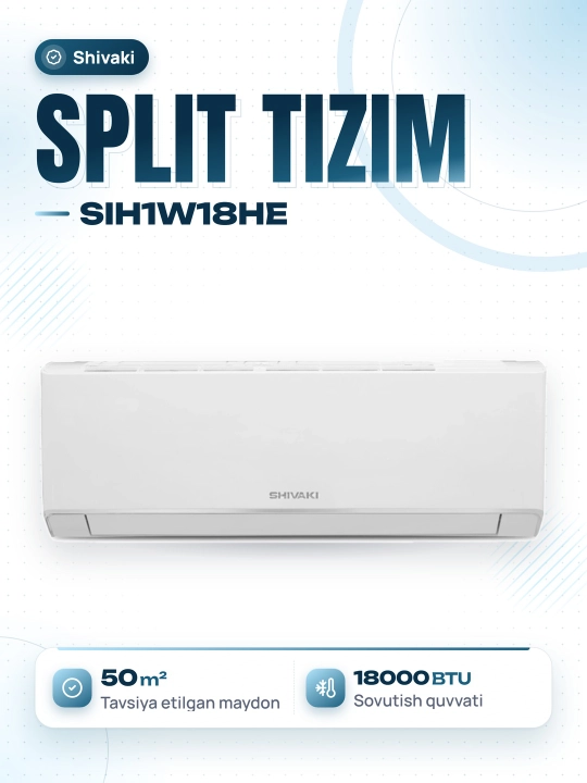 Konditsioner Shivaki Breeze SIH1W18HE - 