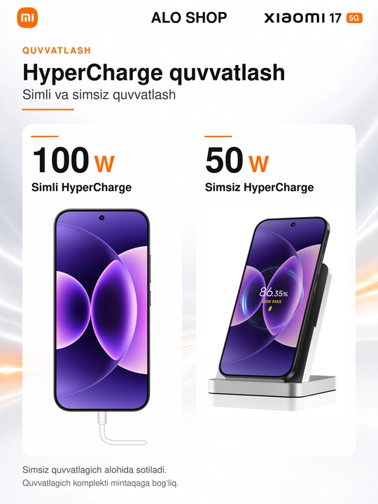Smartfon Xiaomi 17 5G, Leica 50 MP, 6,3″ OLED 120 Hz, 6330 mAh, 100 W