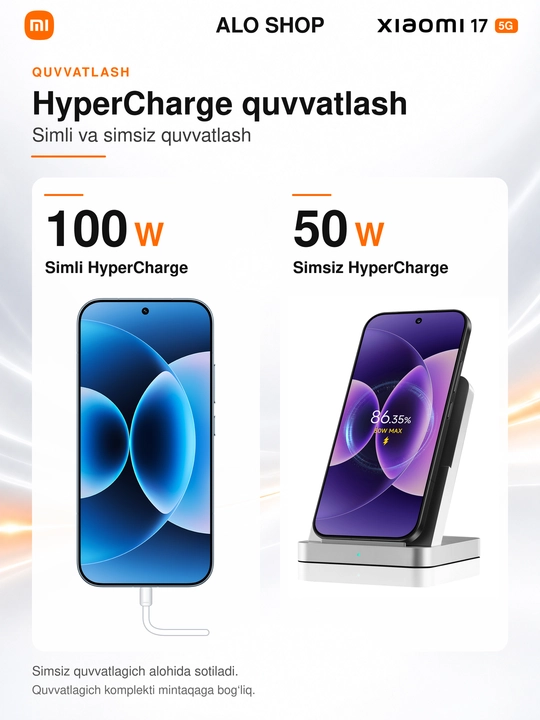 Smartfon Xiaomi 17 5G, Leica 50 MP, 6,3″ OLED 120 Hz, 6330 mAh, 100 W
