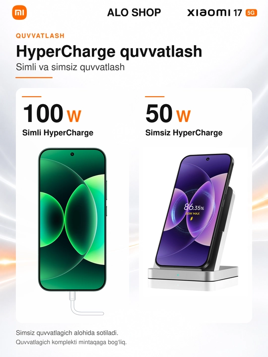 Smartfon Xiaomi 17 5G, Leica 50 MP, 6,3″ OLED 120 Hz, 6330 mAh, 100 W