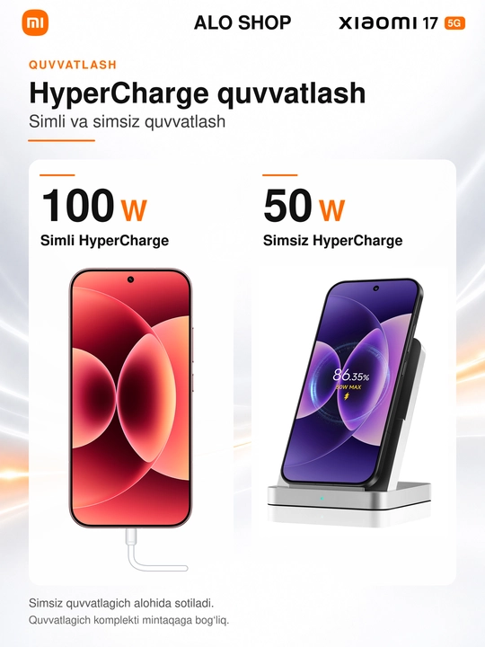 Smartfon Xiaomi 17 5G, Leica 50 MP, 6,3″ OLED 120 Hz, 6330 mAh, 100 W