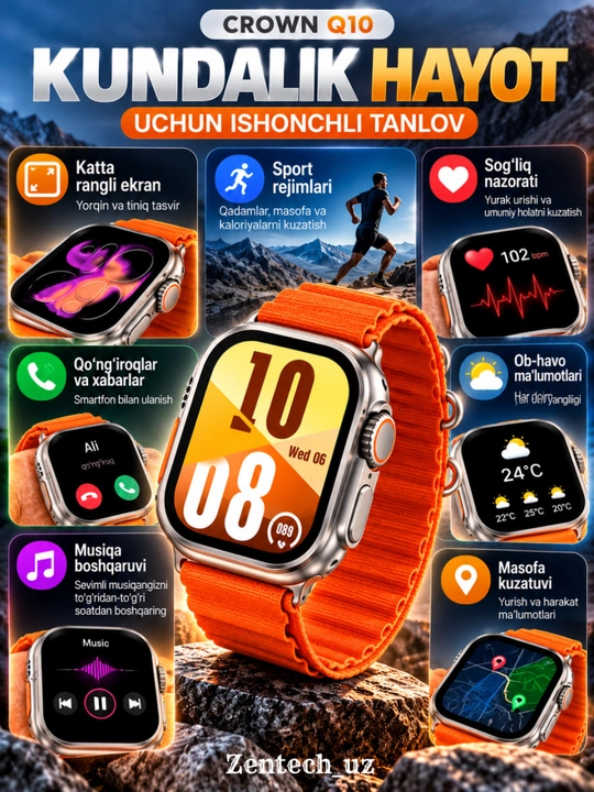 Умные часы Smart Watch с цветным экраном для спорта и повседневного использования