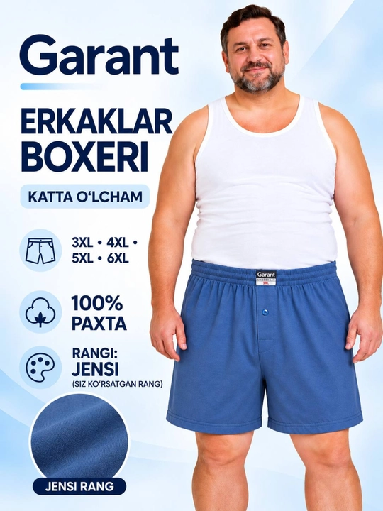 Erkaklar ichki kiyimi, trusu, trusular, katta o'lchamli trusi, katta o'lchamli ichki kiyim - 