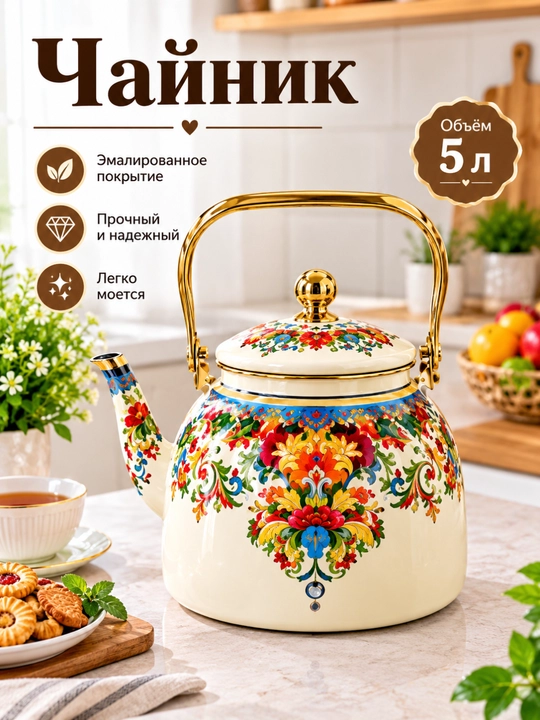 Чайник Эмалированная - 