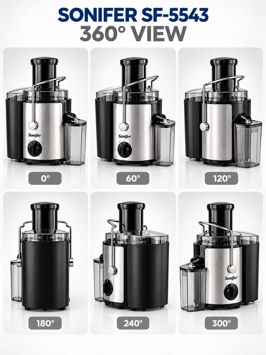 Onifer SF-5543 1000 Vt - uy uchun meva va sabzavotlar uchun elektr sharbat siqgich