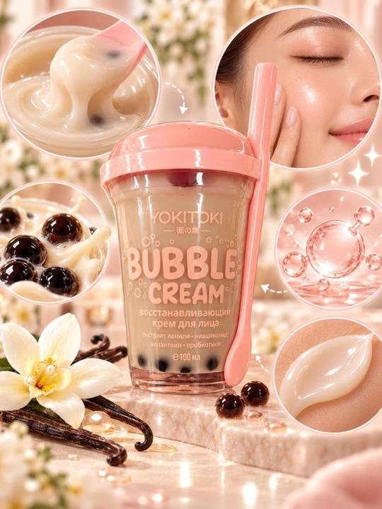 YOKITOKI Bubble Cream yuz uchun tiklovchi va namlantiruvchi krem