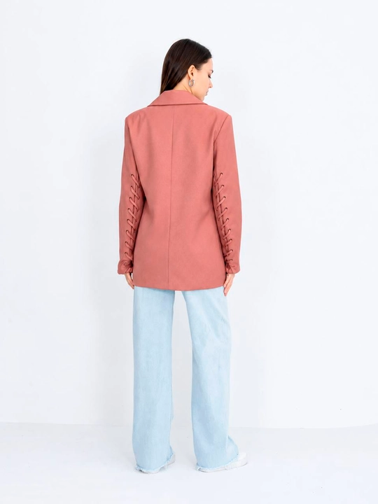 Ayollar uchun oversize pidjak, uzun jaket, erkin fason